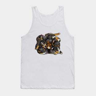 Sleeping Swissie pile Tank Top